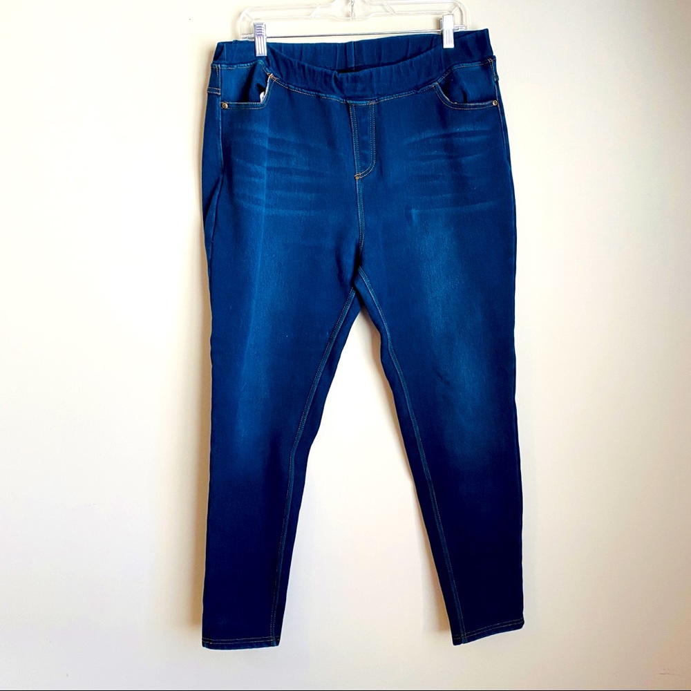 JVINI Stretch Skinny Denim Pull on Jean Jeggings